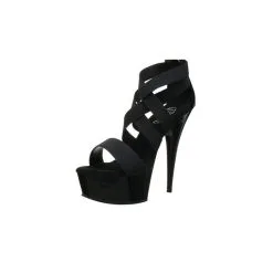 Pleaser USA Sandale Compensée PLEASER Deligt-669 -Sextoys boutique 6 heel 1 3 4 pf cross close back sandal 6