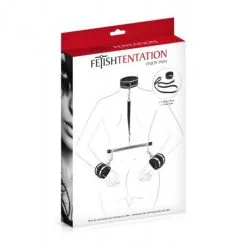 Barre De Soumission Avec Menottes, Collier Et Laisse - Fetish Tentation -Sextoys boutique barre de soumission avec menottes collier et laisse fetish tentation 1