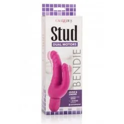CalExotics Vibro Double Pénétration Bendie Stud Pink 6 CalExotics Vibro Double Pénétration Bendie Stud Pink -Sextoys boutique bendie power stud over under pink 1