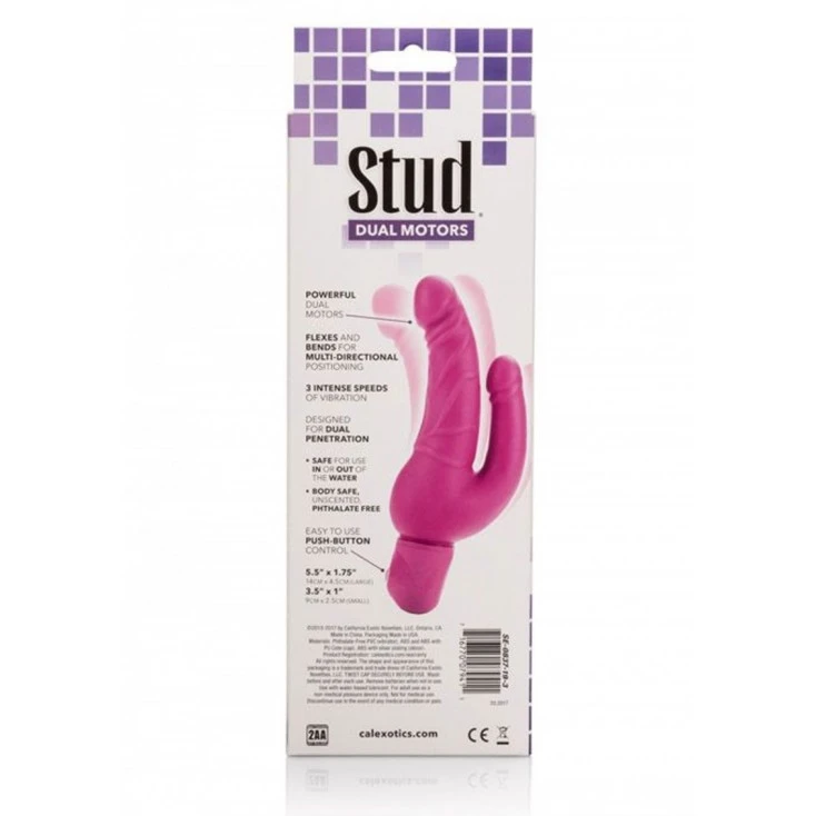 CalExotics Vibro Double Pénétration Bendie Stud Pink 5 CalExotics Vibro Double Pénétration Bendie Stud Pink – Image 3
