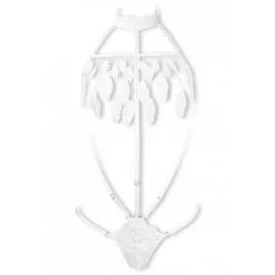 Body à Plumes Ouvert ‘Cachou’ - Les Éphémères By Luxxa -Sextoys boutique body a plumes ouvert cachou les ephemeres by luxxa 2