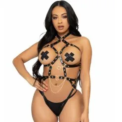 Body Harnais En Cuir Noir – Leg Avenue