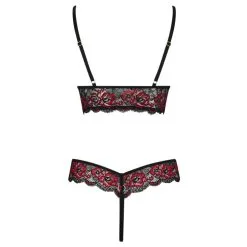 Cottelli Collection Body String Ouvert Dentelle Rouge Et Noire – Cottelli -Sextoys boutique body string ouvert dentelle rouge et noire cottelli 4