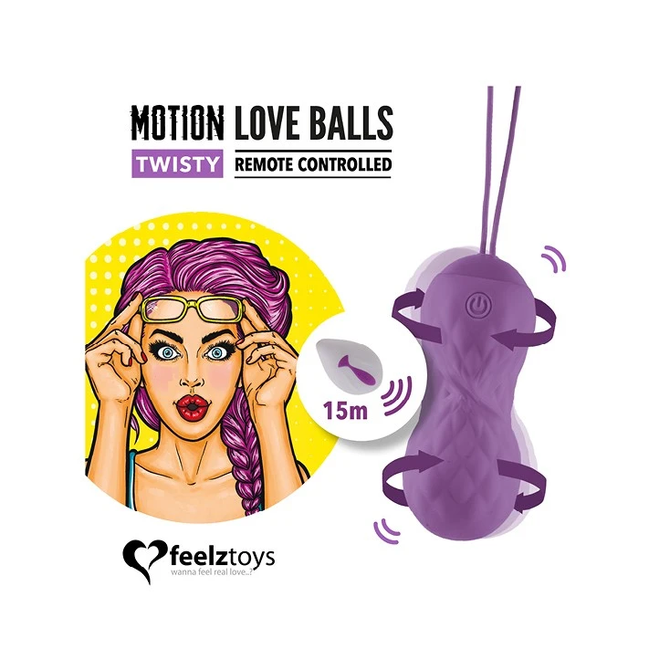 Boules De Geisha Télécommandées 'Motion Love Balls Twisty' - FeelzToys 4 Boules De Geisha Télécommandées 'Motion Love Balls Twisty' - FeelzToys – Image 2