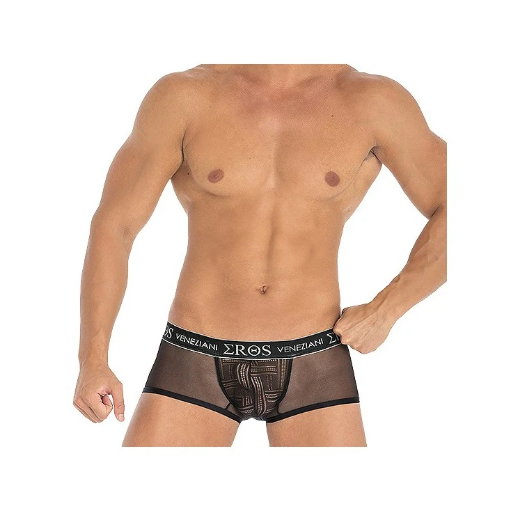 Boxer En Tulle Et Micro-résille - 7268 - Eros Veneziani 3 Boxer En Tulle Et Micro-résille - 7268 - Eros Veneziani