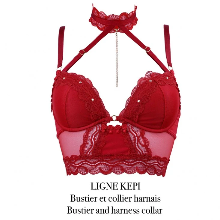 Bustier Bonnets Pleins à Strass Képi – Luxxa 6 Bustier Bonnets Pleins à Strass Képi – Luxxa – Image 4