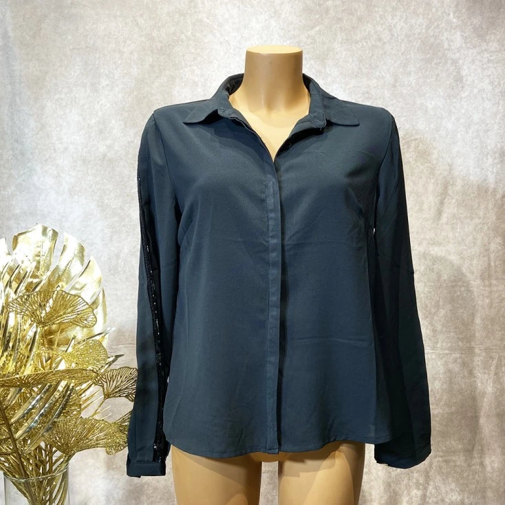 Chemise Col Classique à Sequins - Prêt-à-Porter Paradise Boutik 3 Chemise Col Classique à Sequins - Prêt-à-Porter Paradise Boutik