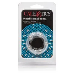 Cockring Perlé Silicone Et Bille Métal - Calexotics -Sextoys boutique cockring perle silicone et bille metal calexotics 2