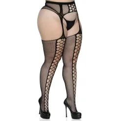 Collants Ouverts Multi-Résilles Courbes Généreuses – Leg Avenue 7 Collants Ouverts Multi-Résilles Courbes Généreuses – Leg Avenue -Sextoys boutique collant effet porte jarretelle 2
