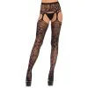 Collant Porte-jarretelles Ouvert Résille Motif Floral - Leg Avenue -Sextoys boutique collant porte jarretelles ouvert resille motif floral leg avenue