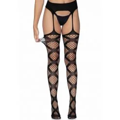 Collants Résille Effet Porte-jarretelles – Leg Avenue -Sextoys boutique collants resille effet porte jarretelles leg avenue 5