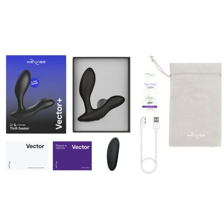 Double Stimulateur Prostatique Vibrant ‘Vector +’ Noir - We-Vibe 9 Double Stimulateur Prostatique Vibrant ‘Vector +’ Noir - We-Vibe – Image 7