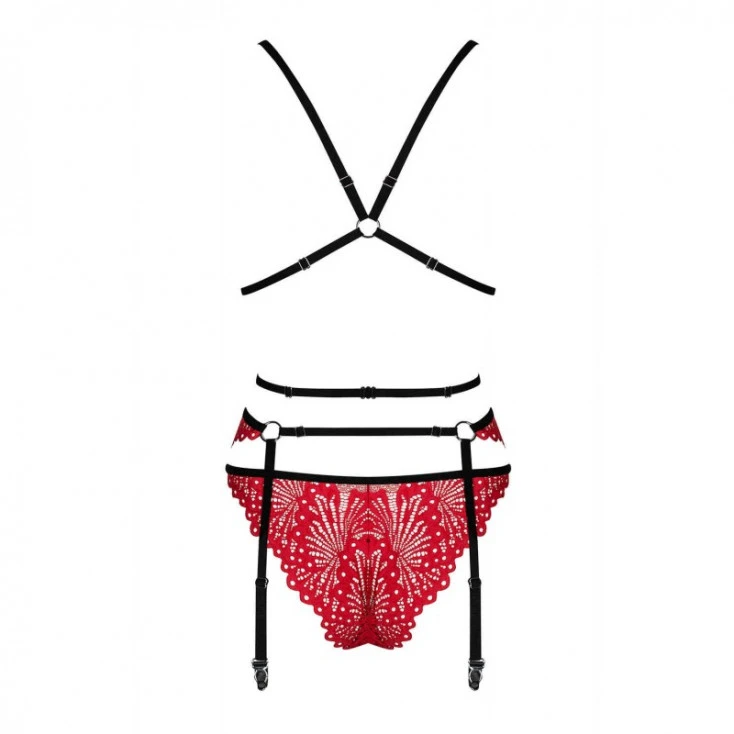 Obsessive Ensemble Soutien-Gorge, Porte-Jarretelles Et String Rouges Assortis - Obssessive 8 Obsessive Ensemble Soutien-Gorge, Porte-Jarretelles Et String Rouges Assortis - Obssessive – Image 6
