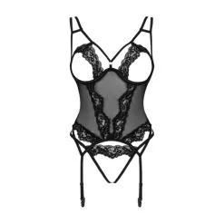 Guêpière Seins Nus Et String Ouvert ‘Setilla’ - Obsessive -Sextoys boutique guepiere seins nus et string ouvert setilla obsessive 2