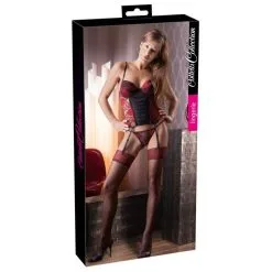 Guêpière Porte-jarretelles Et String - Cottelli Collection 11 Guêpière Porte-jarretelles Et String - Cottelli Collection -Sextoys boutique gupire bonnet plein avec porte jarretelle et string 4