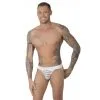 Jockstrap Blanc à Rayures Transparentes - Eros Veneziani -Sextoys boutique jockstrap blanc a rayures transparentes eros veneziani