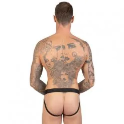 Jockstrap Tulle Transparent Motifs Géométriques - Eros Veneziani -Sextoys boutique jockstrap tulle transparent motifs geometriques eros veneziani 1