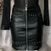 Jupe Zippée Simili & Clous - Prêt-à-Porter Paradise Boutik -Sextoys boutique jupe zippee simili clous pret a porter paradise boutik