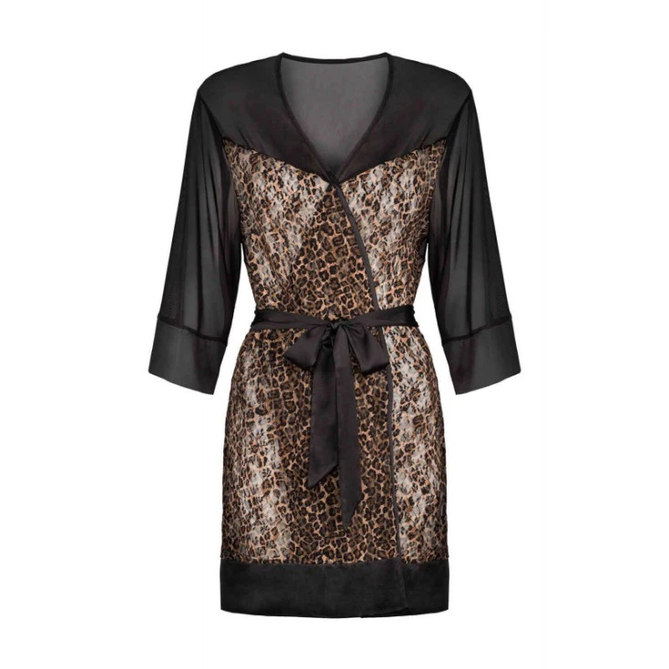 Kimono En Tulle Imprimé Léopard ‘Allunes’ – Obsessive 7 Kimono En Tulle Imprimé Léopard ‘Allunes’ – Obsessive – Image 5