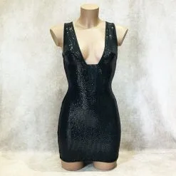 Mini Robe Dos Nu Et Strass – OutX