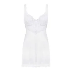 Nuisette Avec Décolleté En Dentelle ‘Amor Blanco’ – Obsessive -Sextoys boutique nuisette avec decollete en dentelle amor blanco obsessive 2