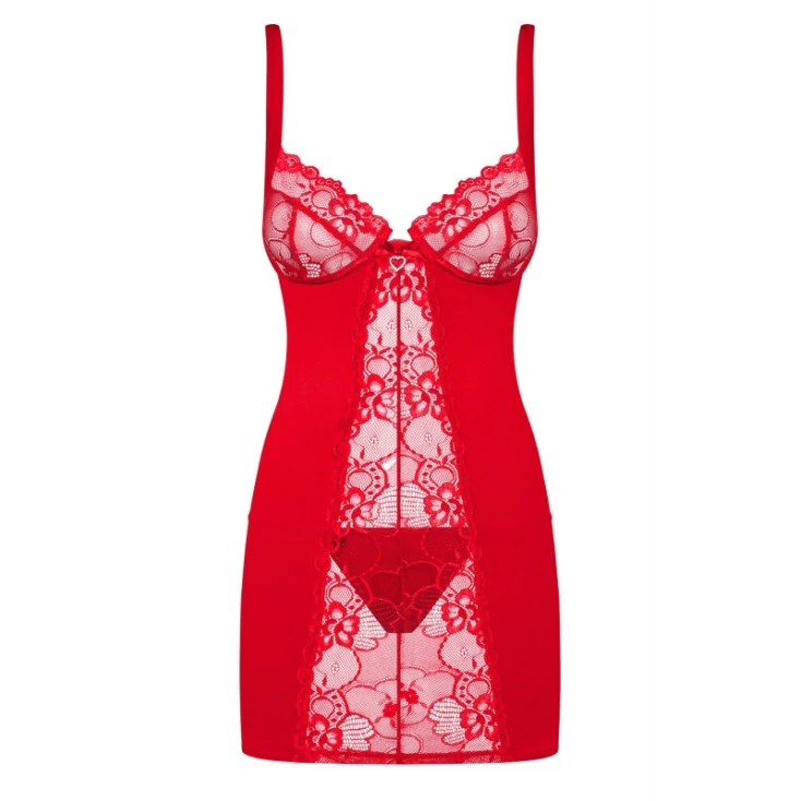 Nuisette Rouge à Armatures Et String 'Heartina‘ – Obsessive 5 Nuisette Rouge à Armatures Et String 'Heartina‘ – Obsessive – Image 3
