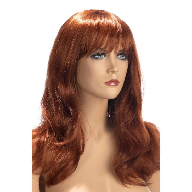 Perruques World Wigs Perruque Fiona Rousse - Coupe Longue Ondulée Avec Frange - World Wigs 3 Perruques World Wigs Perruque Fiona Rousse - Coupe Longue Ondulée Avec Frange - World Wigs