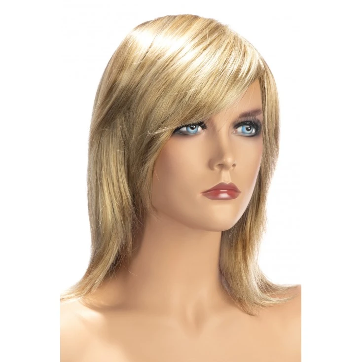 Perruques World Wigs Perruque Zoé Blond Méché - Carré Long Effilé Frange Côté - World Wigs 3 Perruques World Wigs Perruque Zoé Blond Méché - Carré Long Effilé Frange Côté - World Wigs