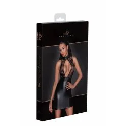 Robe Découpe Sexy Wetlook & Tulle Transparent – Noir Handmade 13 Robe Découpe Sexy Wetlook & Tulle Transparent – Noir Handmade -Sextoys boutique robe bi matiere fleurie 5