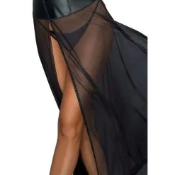 Robe Longue 'Bustier Et Voile' – Noir Handmade 11 Robe Longue 'Bustier Et Voile' – Noir Handmade -Sextoys boutique robe longue bustier et voile noir handmade 4
