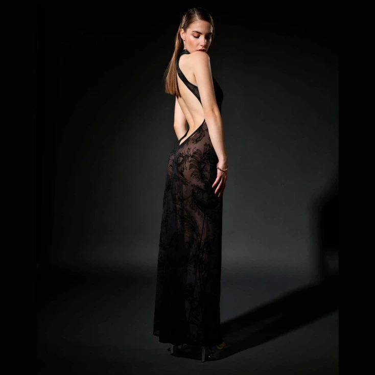 Robe Longue Fendue ‘Cygne’ – Patrice Catanzaro 4 Robe Longue Fendue ‘Cygne’ – Patrice Catanzaro – Image 2