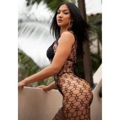 Robe Maxi Résille Large Hexagonale - Leg Avenue