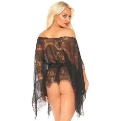 Poncho Dentelle Et String - Leg Avenue 5 Poncho Dentelle Et String - Leg Avenue -Sextoys boutique robe poncho dentelle 1