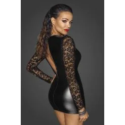 Robe Wetlook & Manches Longues En Dentelle – Noir Handmade 10 Robe Wetlook & Manches Longues En Dentelle – Noir Handmade -Sextoys boutique robe wetlook manches longues en dentelle noir handmade 2