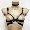 Collection Exclusive Paradise Boutik Soutien-Gorge Harnais Ouvert Avec Chaînes Et Collier Ras-De-Cou -Sextoys boutique soutien gorge harnais ouvert chaines collier ras de cou