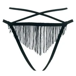 Collection Exclusive Paradise Boutik String Nu à Franges Liens Extensibles