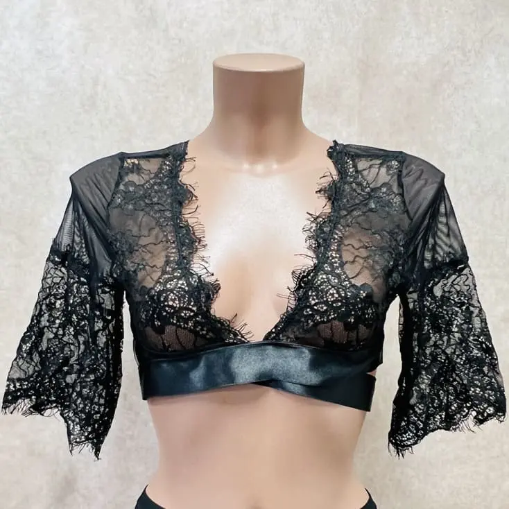 Top Dentelle à Cils à Nouer - Eros Veneziani 4 Top Dentelle à Cils à Nouer - Eros Veneziani – Image 2