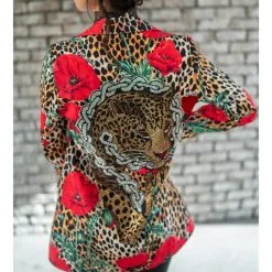 Veste Imprimé Léopard Et Strass 7 Veste Imprimé Léopard Et Strass -Sextoys boutique veste imprimes leopard et strass 1